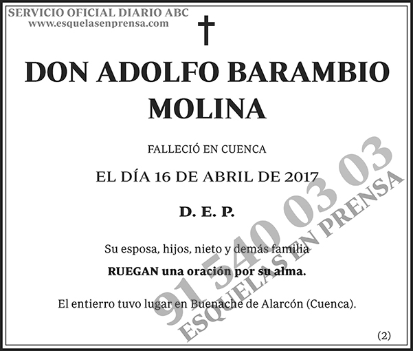 Adolfo Barambio Molina